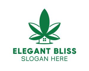 Marijuana Dispensary House Logo