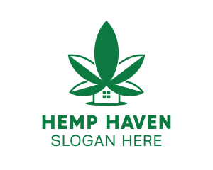 Marijuana Dispensary House logo design