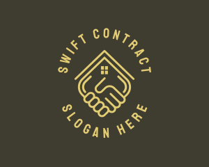 Contract - Handshake Realtor Contract logo design