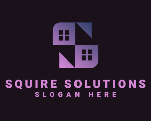 House Window Letter S logo design