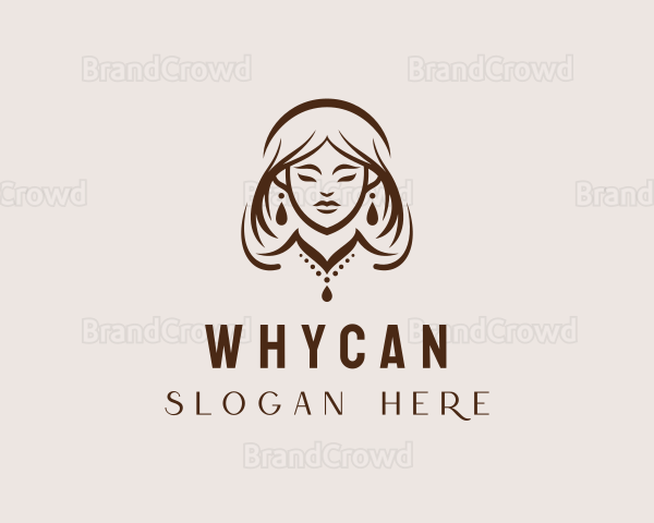 Woman Necklace Jewelry Logo