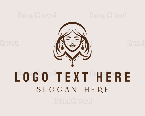 Woman Necklace Jewelry Logo