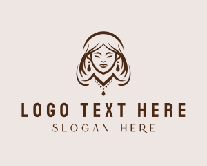 Woman Necklace Jewelry Logo