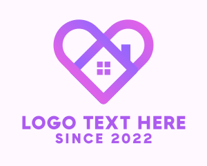 Heart - House Love Charity logo design