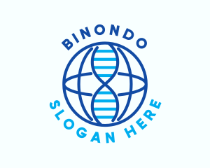 Dna Chromosome - Global DNA Laboratory logo design