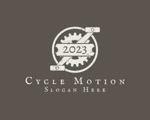 Pedaling - Bicycle Bike Gear Pedal logo design