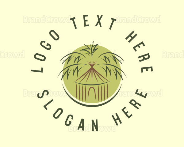 Tropical Tiki Hut Resort Logo