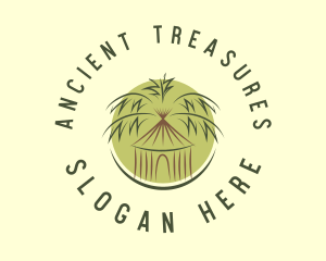 Tropical Tiki Hut Resort logo design