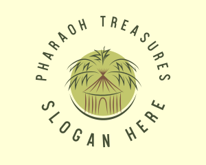 Tropical Tiki Hut Resort logo design