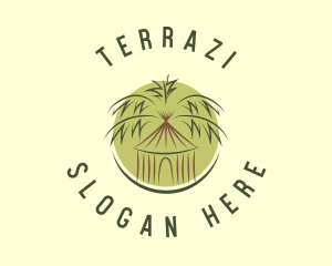 Tropical Tiki Hut Resort logo design