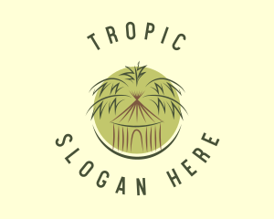 Tropical Tiki Hut Resort logo design