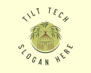 Tropical Tiki Hut Resort logo design