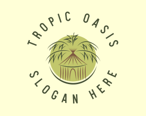 Tropical Tiki Hut Resort logo design