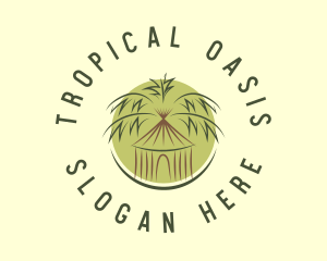 Tropical - Tropical Tiki Hut Resort logo design