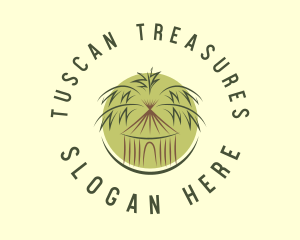 Tropical Tiki Hut Resort logo design