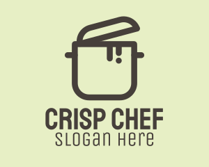 Gray Cooking Stock Pot logo design