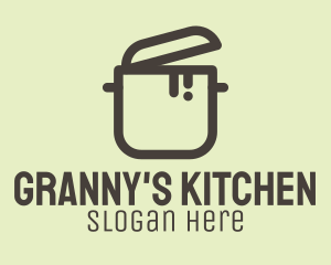 Gray Cooking Stock Pot logo design