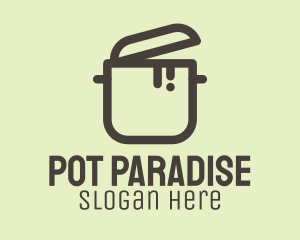 Pot - Gray Cooking Stock Pot logo design