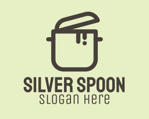 Utensil - Gray Cooking Stock Pot logo design