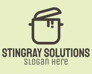 Gray Cooking Stock Pot logo design