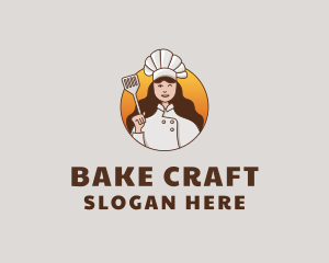 Woman Chef Cook logo design