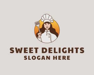 Desserts - Woman Chef Cook logo design