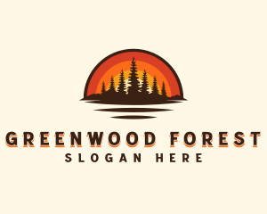 Forest Pine Tree logo design