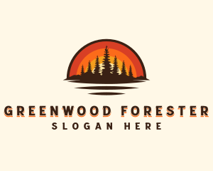 Forest Pine Tree logo design