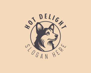 Husky Dog Breeder logo design