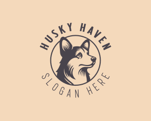 Husky Dog Breeder logo design