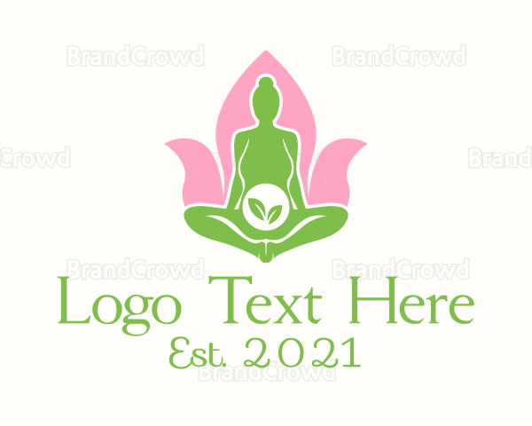 Pregnant Woman Yoga Logo