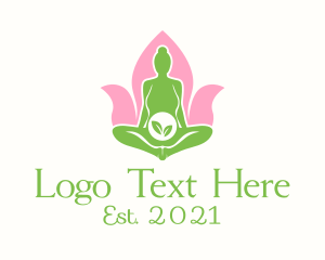Health - Pregnant Woman Yoga logo design