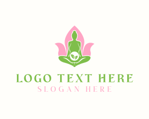 Human Body - Pregnant Woman Yoga logo design