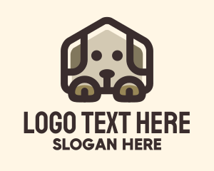 Dog House - Brown Puppy House logo design