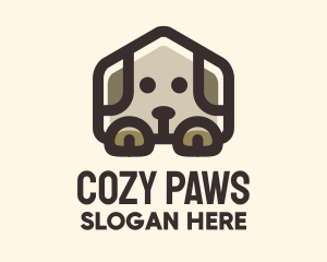 Brown Puppy House logo design