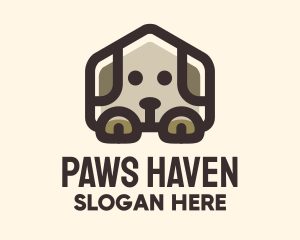 Brown Puppy House logo design