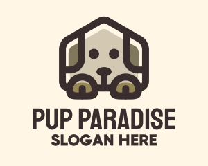 Brown Puppy House logo design