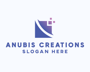 Digital Pixel Square logo design