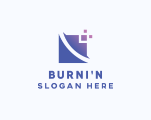 Digital Pixel Square logo design