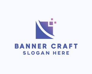 Digital Pixel Square logo design