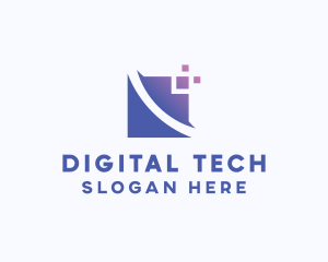 Digital - Digital Pixel Square logo design