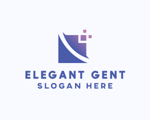 Digital Pixel Square logo design