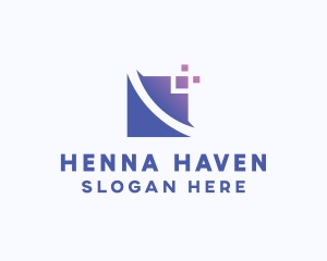 Digital Pixel Square logo design