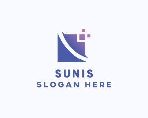 Digital Pixel Square logo design