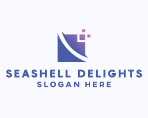 Digital Pixel Square logo design