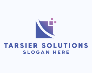 Digital Pixel Square logo design