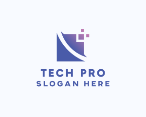 Program - Digital Pixel Square logo design