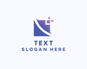 Digital Pixel Square logo design