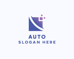 Digital Pixel Square logo design