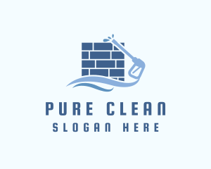 Brick Wall Pressure Washer logo design